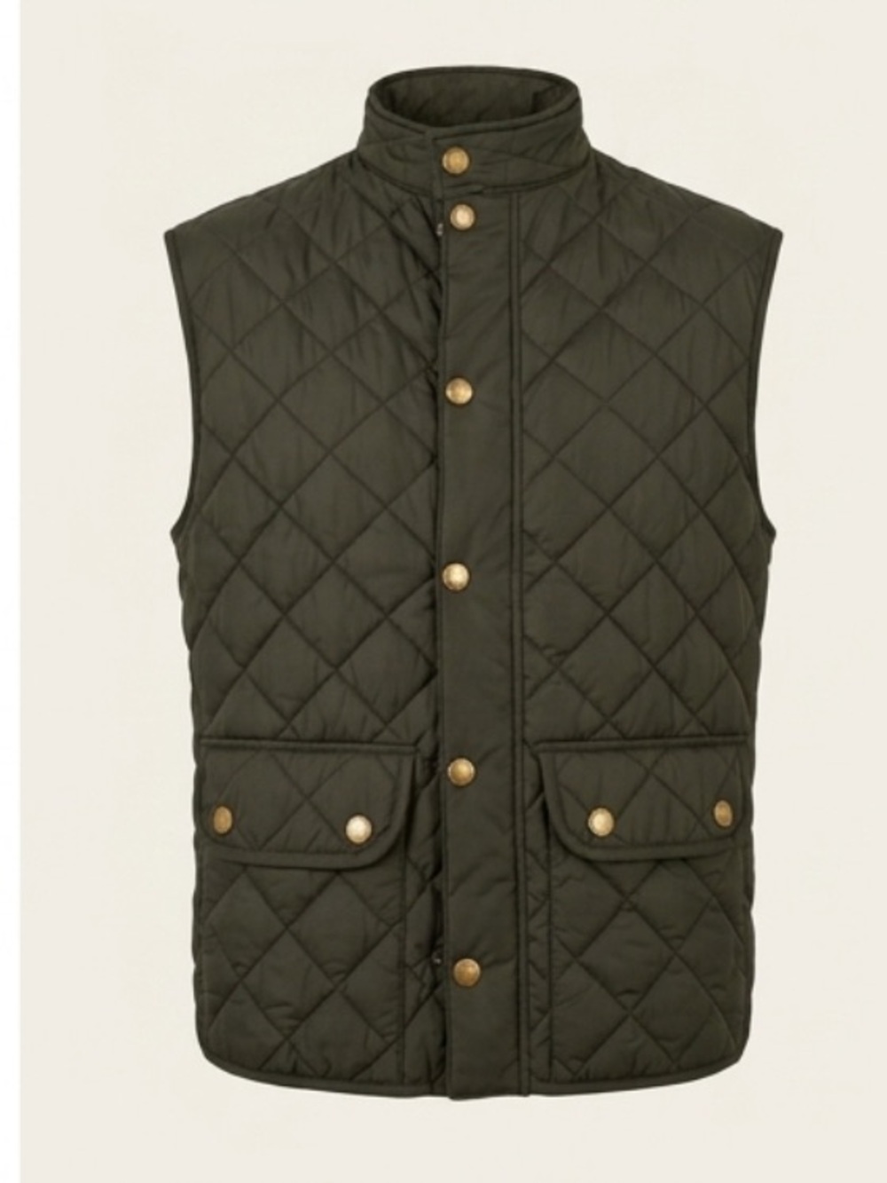 Barbour Quilted Sleeveless Vest in Olive Green